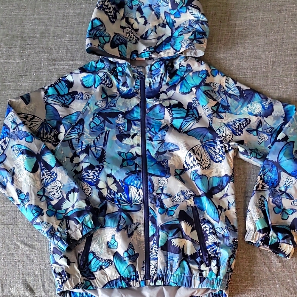 Butterfly Print Hooded Gap kids raincoat